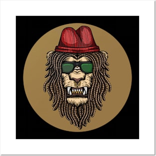 Dreadlocks Lion Posters and Art